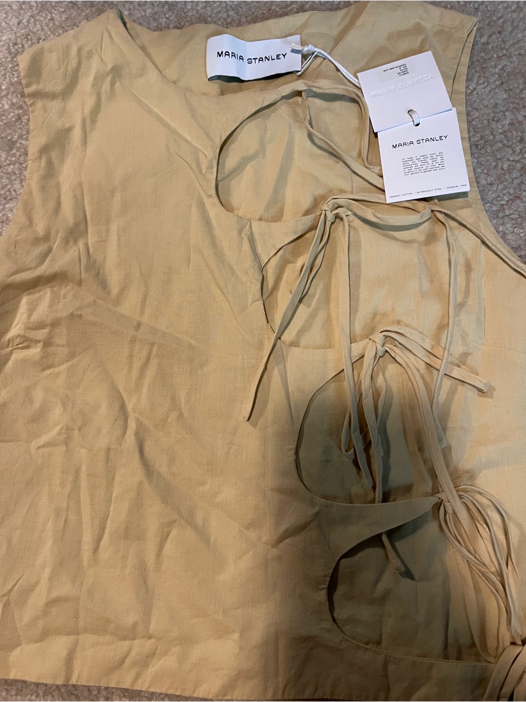 Nwt!! Maria Stanley Butter Tahini Top & Eldi Butter Skirt (Set!) — image 7 of 8